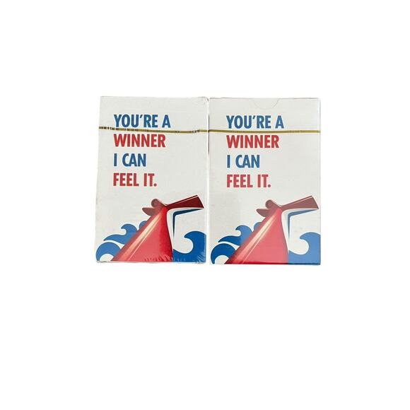 Vintage Carnival Cruise Line Lot Of 2 Playing Card Deck Fun Ship Freddy - Picture 1 of 3